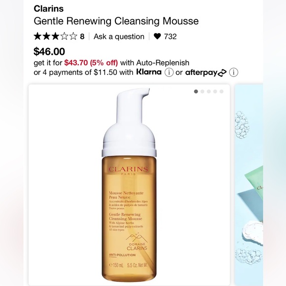 Clarins Gentle Renewing Cleansing Mousse - Picture 4 of 6
